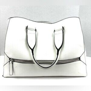 French Connection Large White Crossbody/shoulder Bag with Blue interior